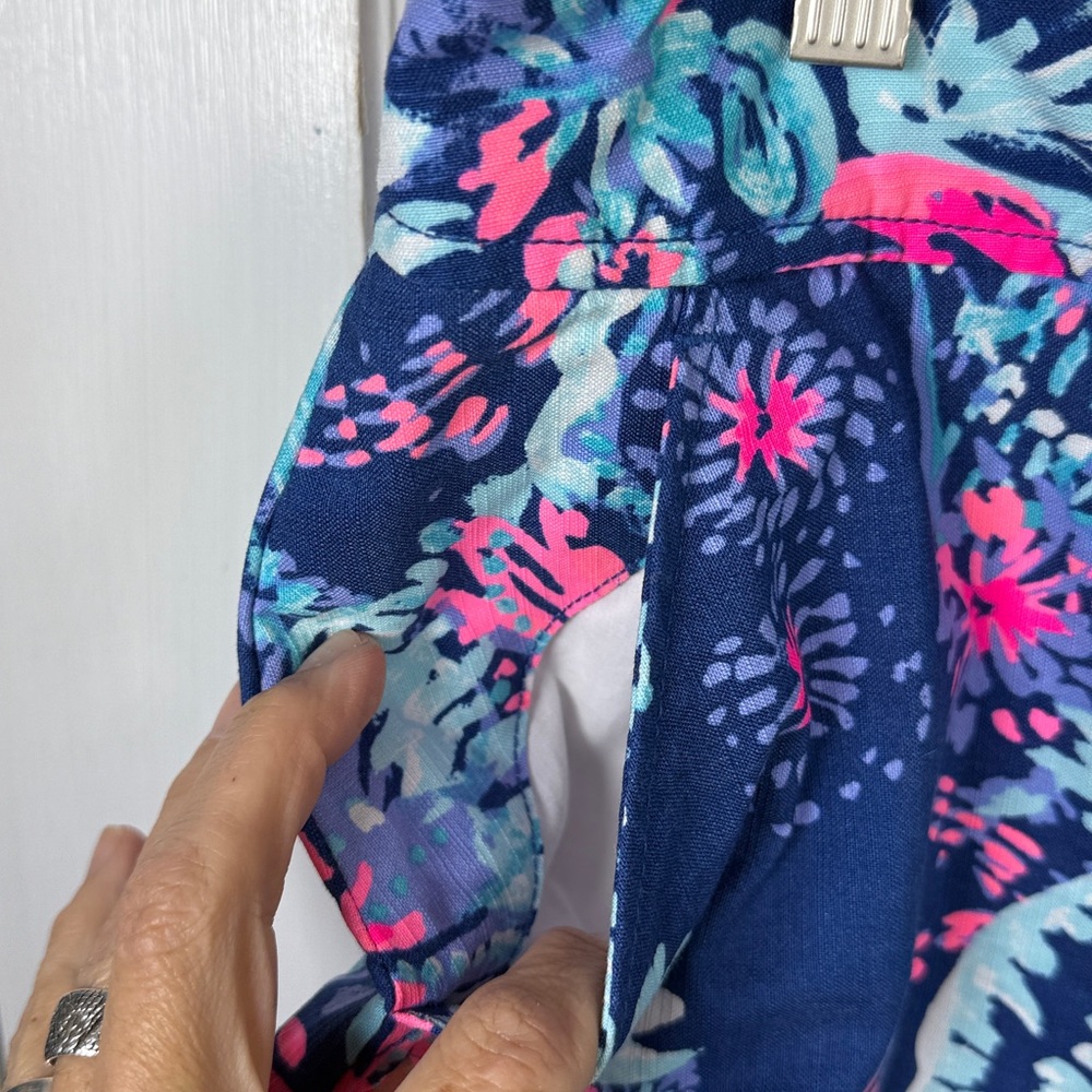 Lilly Pulitzer Nicki Skort Deep Indigo Gypsea Girl Pink Blue Skirt W2179 Sz 12 - Picture 9 of 13
